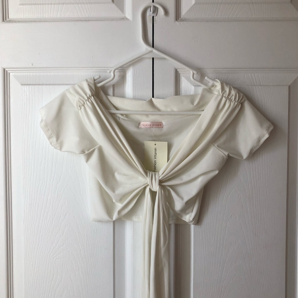 White tie crop top